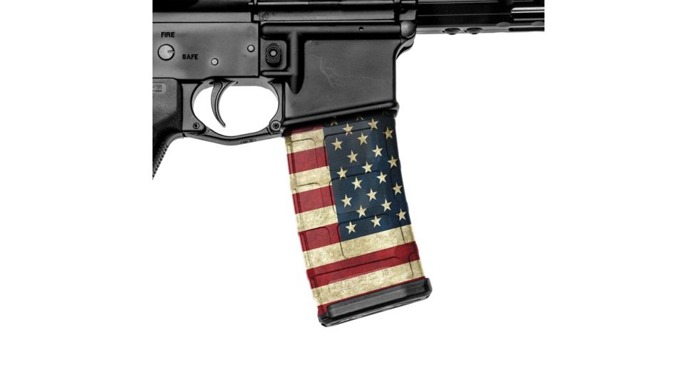 GunSkins AR-15 Mag Skin, America, One Size Fits All, ar-15-single-mag-skin-america