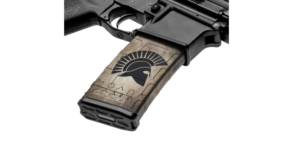 GunSkins AR-15 Mag Skin, Molon Labe Tan, One Size Fits All, ar-15-single-mag-skin-molon-tan