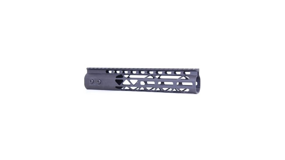 GUNTEC USA 10in Air Lite M-Lok Free Floating Handguard with Monolithic Top Rail, Black GT-10MLK-AL