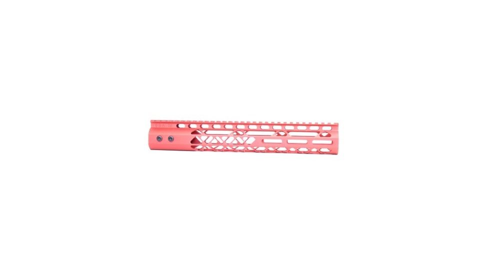GUNTEC USA 12in Air Lite M-Lok Free Floating Handguard with Monolithic Top Rail, Red GT-12MLK-AL-RED