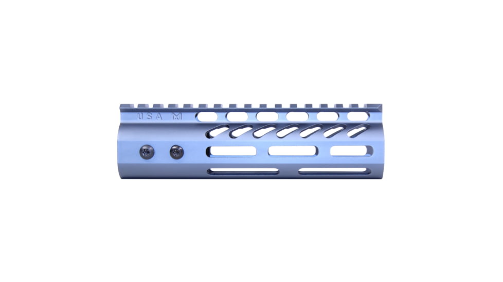 Guntec USA 6.75 ULtra Lightweight Thin M-LOK Free Floating Handguard w/ Monolithic Top Rail, Anodized Grey, GT-675MLK-GREY