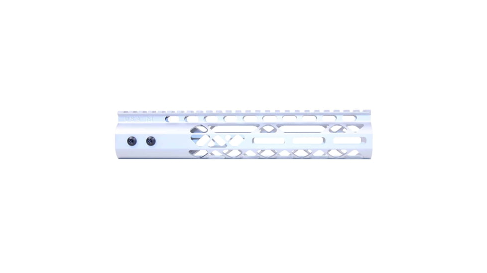 Guntec USA Air Lite M-LOK Free Floating Handguard w/Monolithic Top Rail, 10in, Clear, GT-10MLK-AL-CLEAR