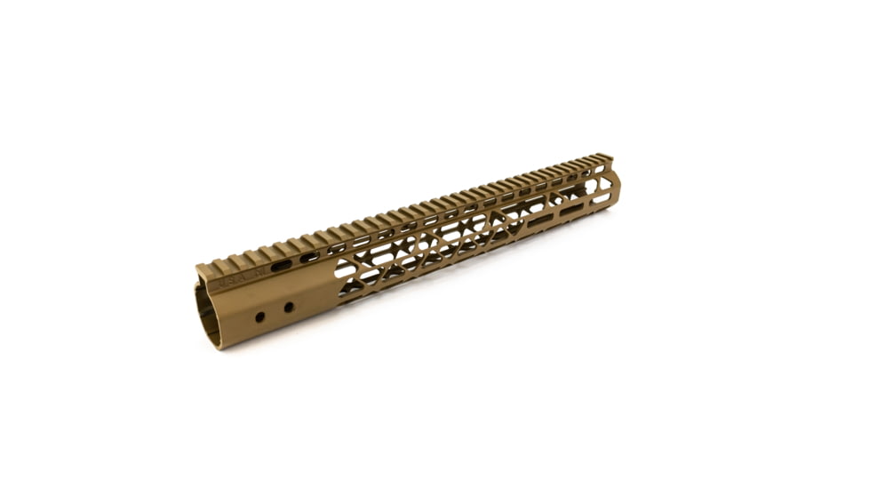 Guntec USA Air Lite M-Lok Free Floating Handguard w/Monolithic Top Rail, .308 Cal, 15in, Flat Dark Earth, GT-15MLK-AL-308-FDE