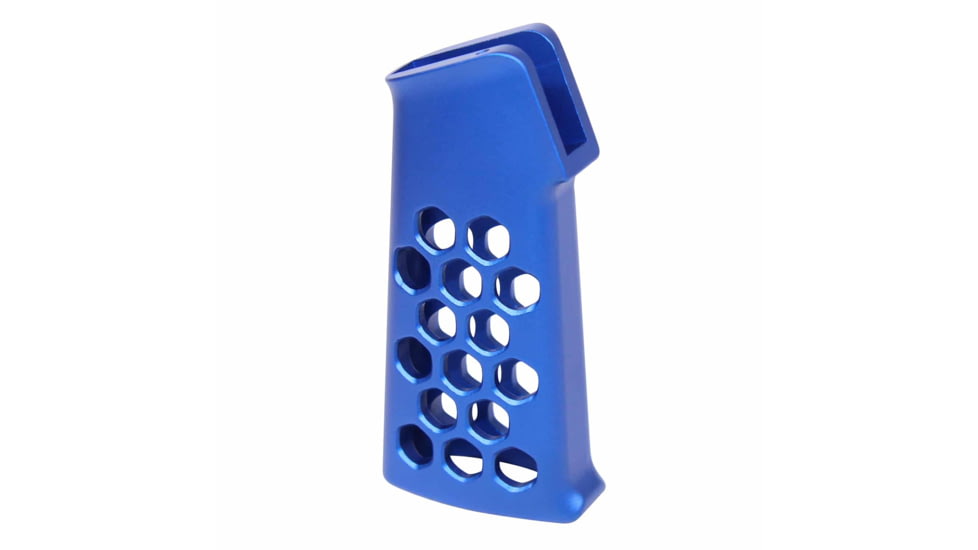 Guntec USA Airlite Series Skeletonized Aluminum Pistol Grip, Anodized Blue, AIRLITE-PG-BLUE