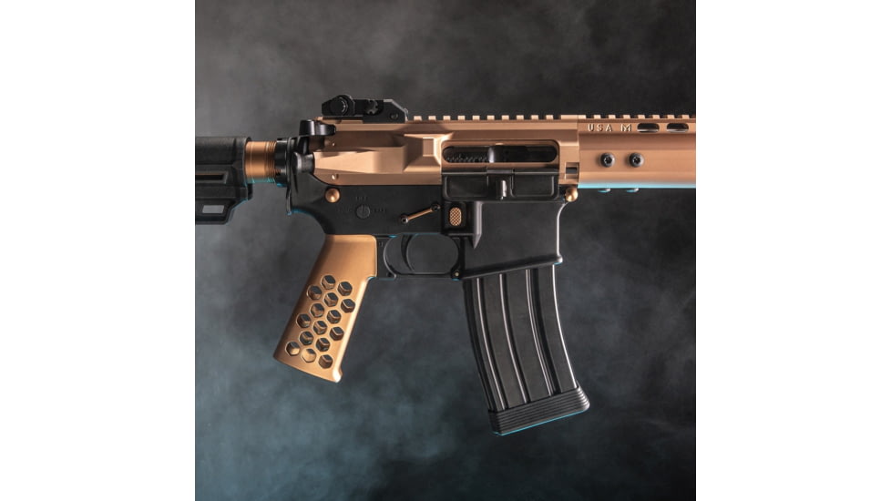 Guntec USA Airlite Series Skeletonized Aluminum Pistol Grip, Bronze, AIRLITE-PG-BRZ