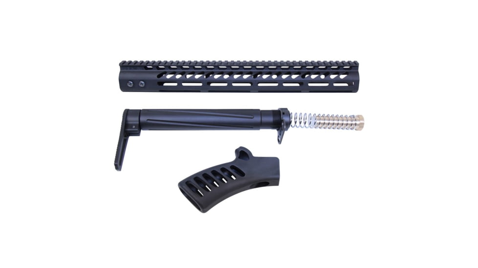 Guntec USA AR-15 Compliant Ultra Furniture Set, Anodized Black, AR-COMP-SET