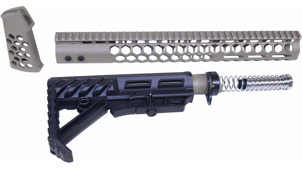 Guntec USA AR-15 Honeycomb Series Complete Furniture Set, Gen 2, Flat Dark Earth, HC-SET-G2-FDE