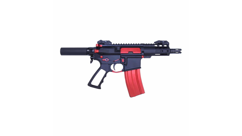 Guntec USA AR-15 Micro Pistol Furniture Set, Anodized Black, MICRO-P-SET