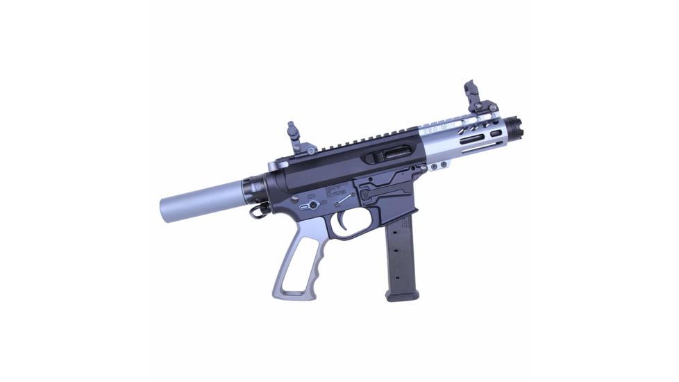 Guntec USA AR-15 Micro Pistol Furniture Set, Anodized Grey, MICRO-P-SET-GREY
