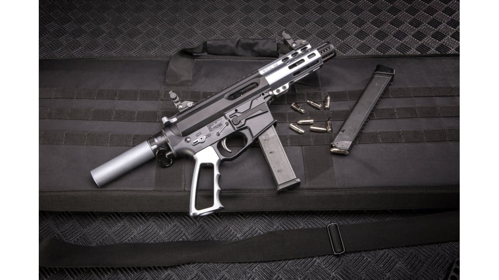 Guntec USA AR-15 Micro Pistol Furniture Set, Anodized Grey, MICRO-P-SET-GREY