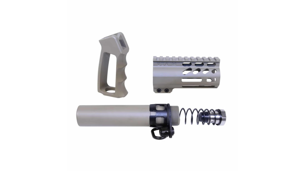 Guntec USA AR-15 Micro Pistol Furniture Set, Flat Dark Earth, MICRO-P-SET-FDE