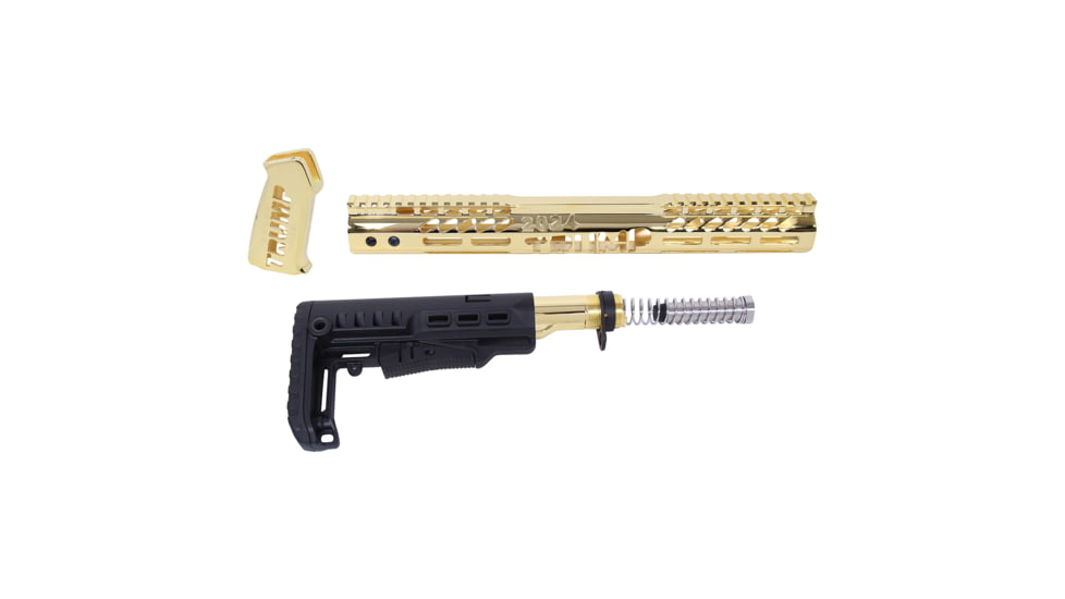 Guntec USA AR-15 Trump Series Premium Limited Edition Furniture Set, 24 Ct Gold Plated, TRUMP-SET-LE