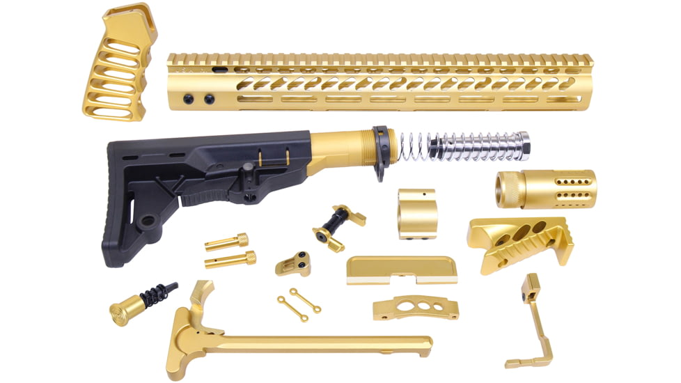 Guntec USA AR-15 Ultimate Rifle Kit, Anodized Gold, ULT-RK-GOLD