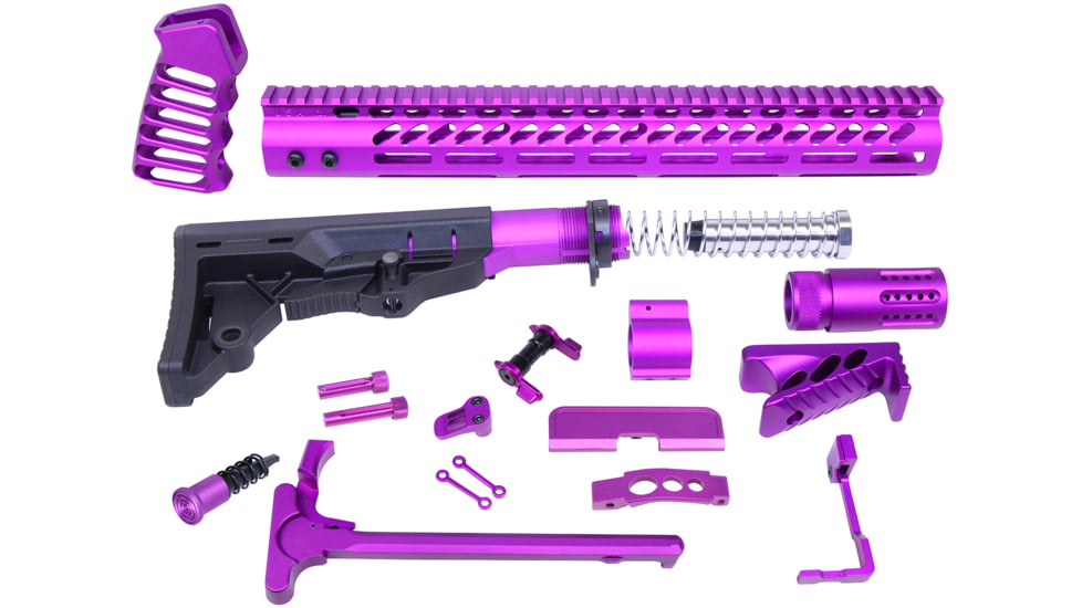 Guntec USA AR-15 Ultimate Rifle Kit, Anodized Purple, ULT-RK-PURPLE