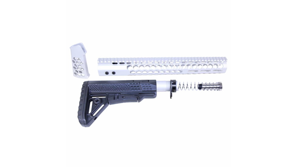 Guntec USA AR .308 Honeycomb Series Gen 2 Complete Furniture Set, Clear, HC-SET-G2-308-CLEAR