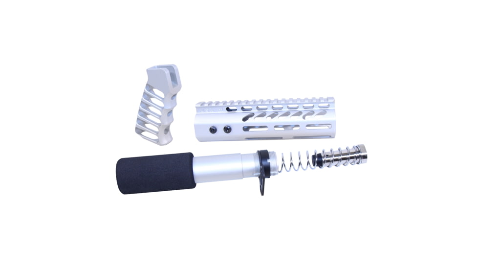 Guntec USA AR .308 Pistol Furniture Set, Anodized Clear, AR-PISTOL-SET-MLK-308-CL