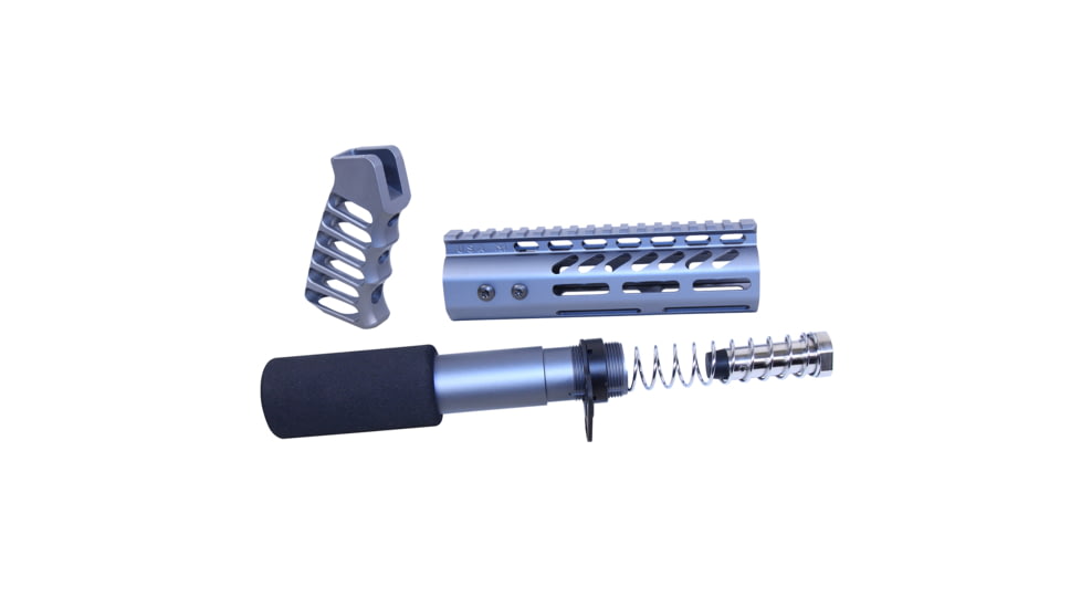 Guntec USA AR .308 Pistol Furniture Set, Anodized Grey, AR-PISTOL-SET-MLK-308-GR