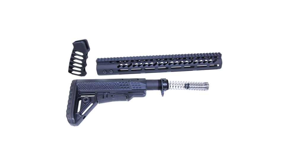 Guntec USA AR .308 Ultralight Series Complete Furniture Set, Black, ULTRA-SET-308