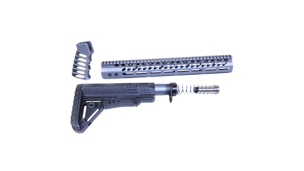 Guntec USA AR .308 Ultralight Series Complete Furniture Set, Grey, ULTRA-SET-308-GREY