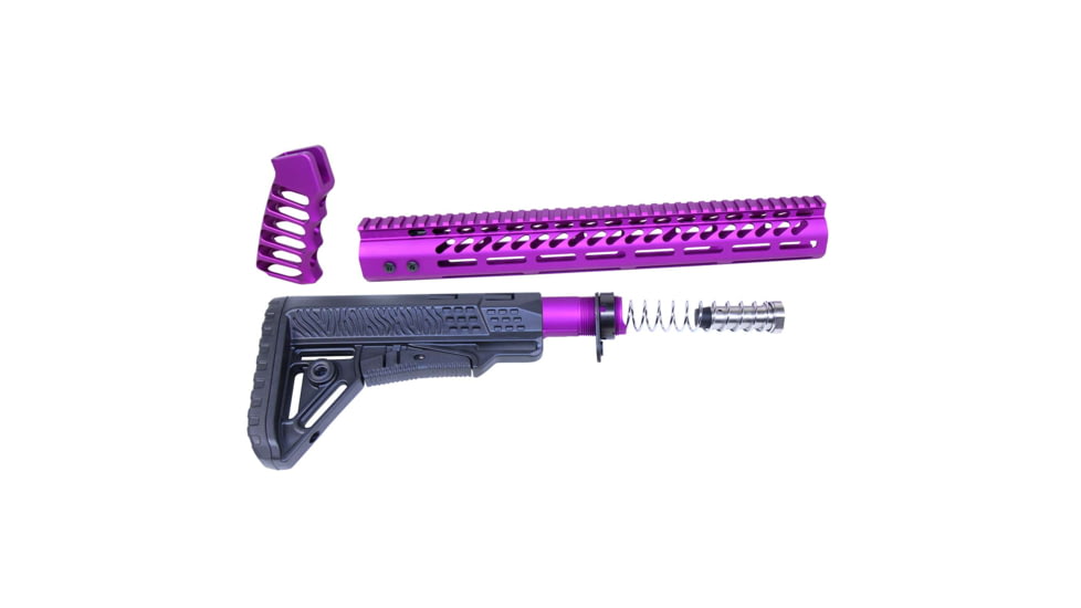 Guntec USA AR .308 Ultralight Series Complete Furniture Set, Purple, ULTRA-SET-308-PURPLE