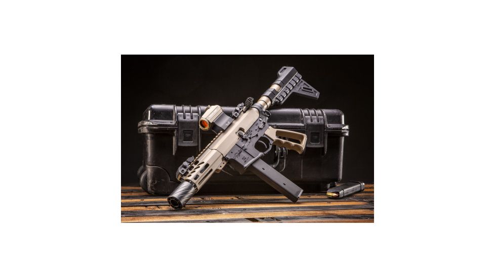 Guntec USA 4 inch Air-LOK Series M-LOK Compression Free Floating Handguard With Monolithic Top Rail, Flat Dark Earth GT-4ALC-FDE