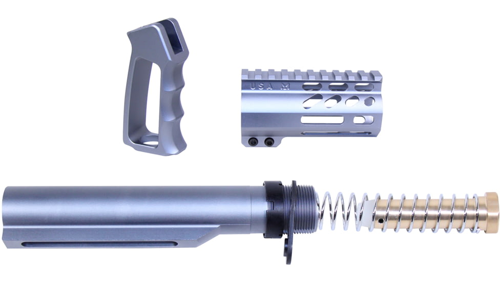 Guntec USA AR-15 M-LOK Micro Pistol Furniture Set w/ Milspec Buffer Tube