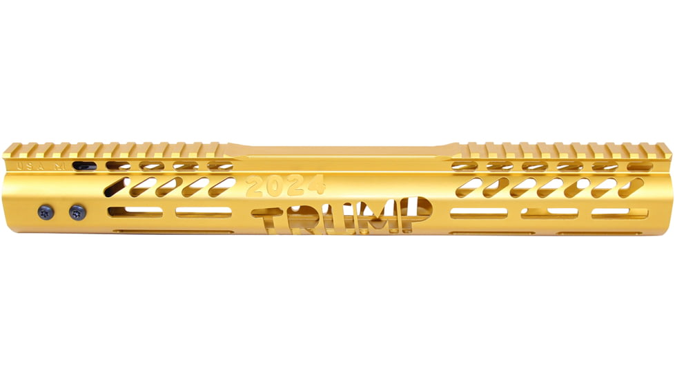 Guntec USA Limited Edition Trump Series M-LOK System Free Floating Handguard w/Monolithic Top Rail, .308 Caliber, 15in, Anodized Gold, GT-15MLK-TRUMP-308-GOLD
