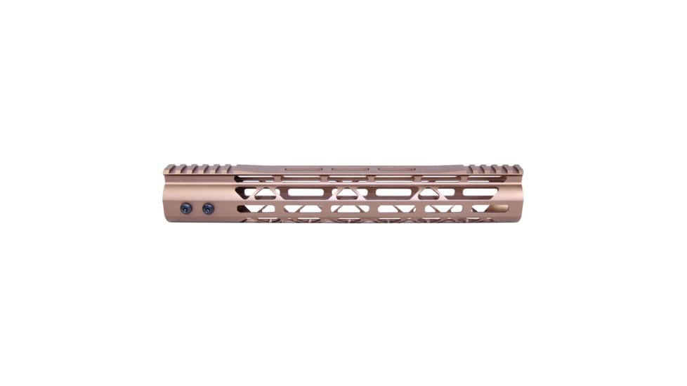 Guntec USA MOD LITE Skeletonized Series M-LOK Free Floating Handguard With Monolithic Top Rai, Anodized Bronze, 12in, GT-12MDLTE-BRZ