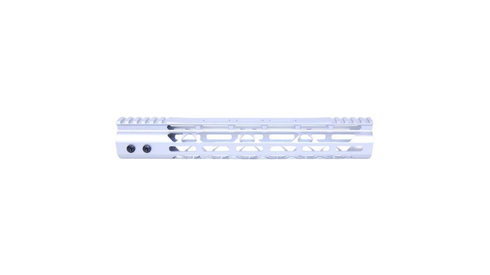 Guntec USA MOD LITE Skeletonized Series M-LOK Free Floating Handguard With Monolithic Top Rai, Anodized Clear, 12in, GT-12MDLTE-CLEAR