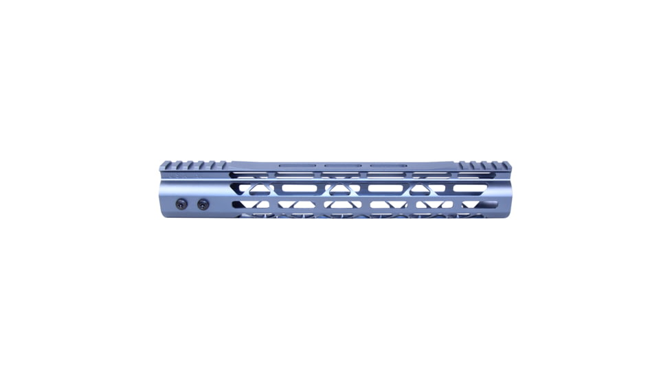 Guntec USA MOD LITE Skeletonized Series M-LOK Free Floating Handguard With Monolithic Top Rai, Anodized Grey, 12in, GT-12MDLTE-GREY