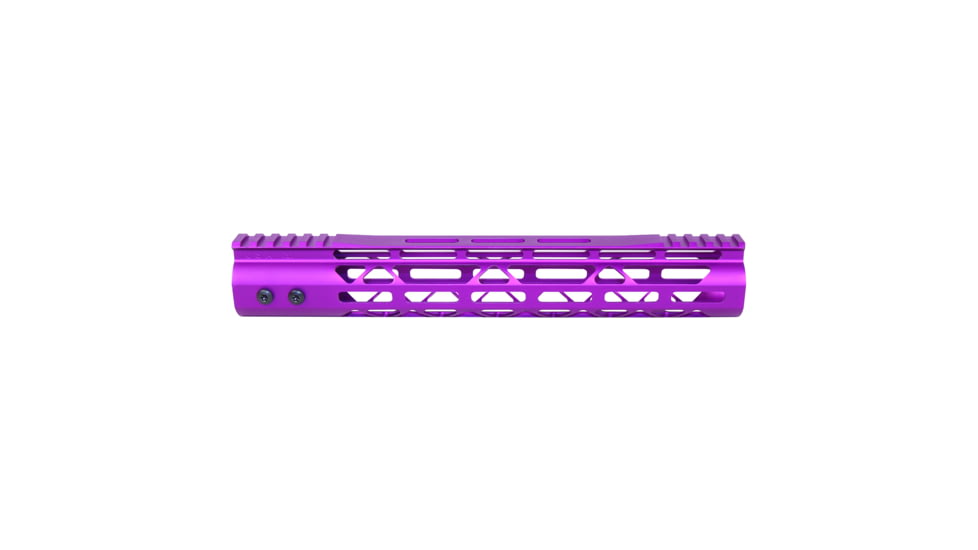 Guntec USA MOD LITE Skeletonized Series M-LOK Free Floating Handguard With Monolithic Top Rai, Anodized Purple, 12in, GT-12MDLTE-PURPLE