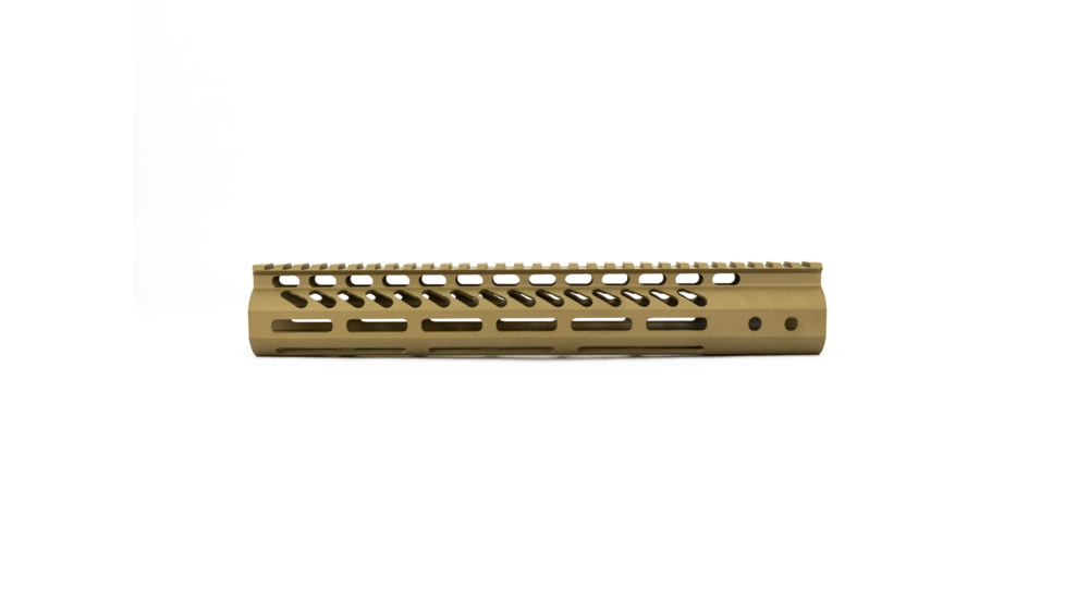 Guntec USA Ultra Lightweight Thin M-Lok Free Floating Handguard w/Monolithic Top Rail, 12in, Cerakote Flat Dark Earth, GT-12MLK-FDE