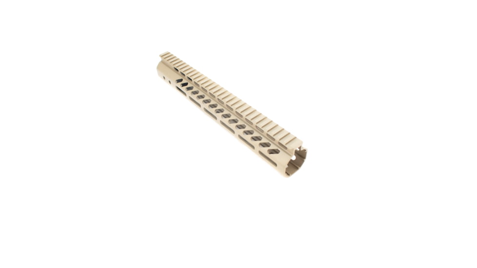 Guntec USA Ultra Lightweight Thin M-Lok Free Floating Handguard w/Monolithic Top Rail, .308 Cal, 12in, Cerakote Flat Dark Earth, GT-12MLK-308-E
