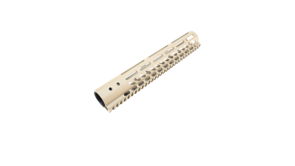 Guntec USA Ultra Lightweight Thin M-Lok Free Floating Handguard w/Monolithic Top Rail, .308 Cal, 12in, Cerakote Flat Dark Earth, GT-12MLK-308-E