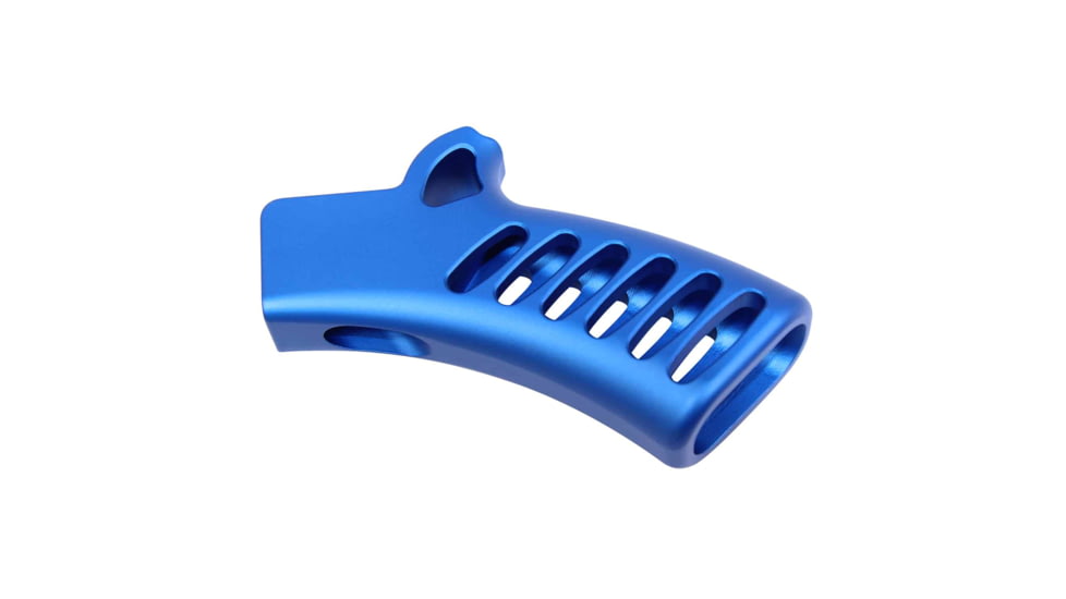 Guntec USA Ultralight Series Skeletonized Aluminum Featureless Grip, Anodized Blue, ULS-FG-BLUE