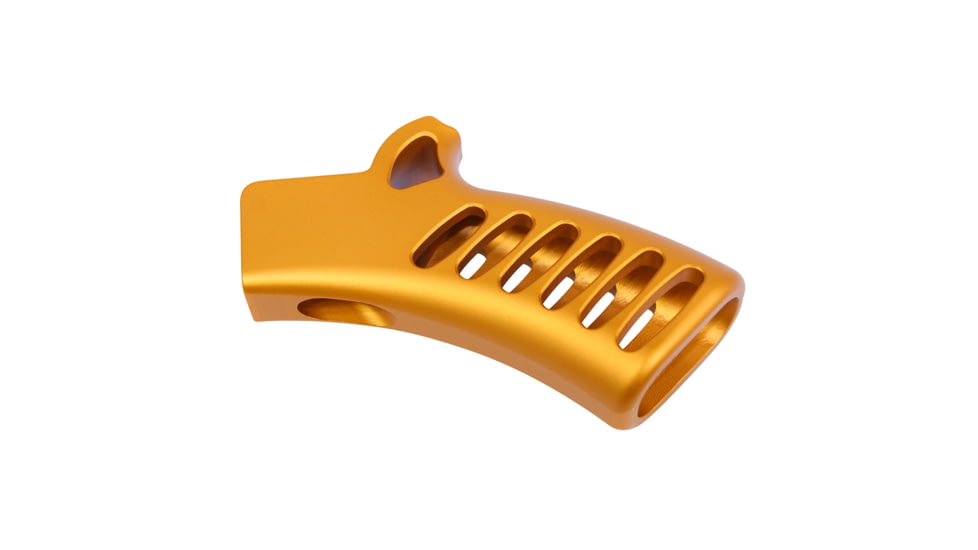 Guntec USA Ultralight Series Skeletonized Aluminum Featureless Grip, NY/CA Compliant, Anodized Orange, ULS-FG-ORANGE