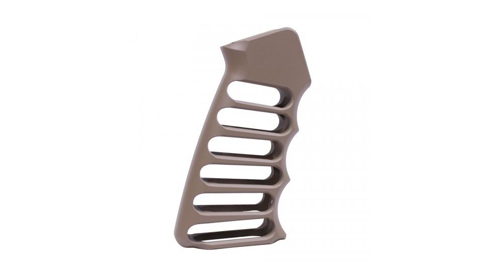 GUNTEC USA Ultralight Series Skeletonized Aluminum Pistol Grip, Flat Dark Earth, ULS-PG-FDE