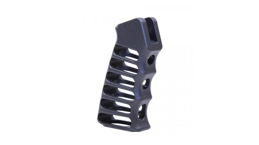 Guntec USA Ultralight Series Skeletonized Aluminum Pistol Grip, T6 Aluminum, Black Rubber, ULS-PG-RC