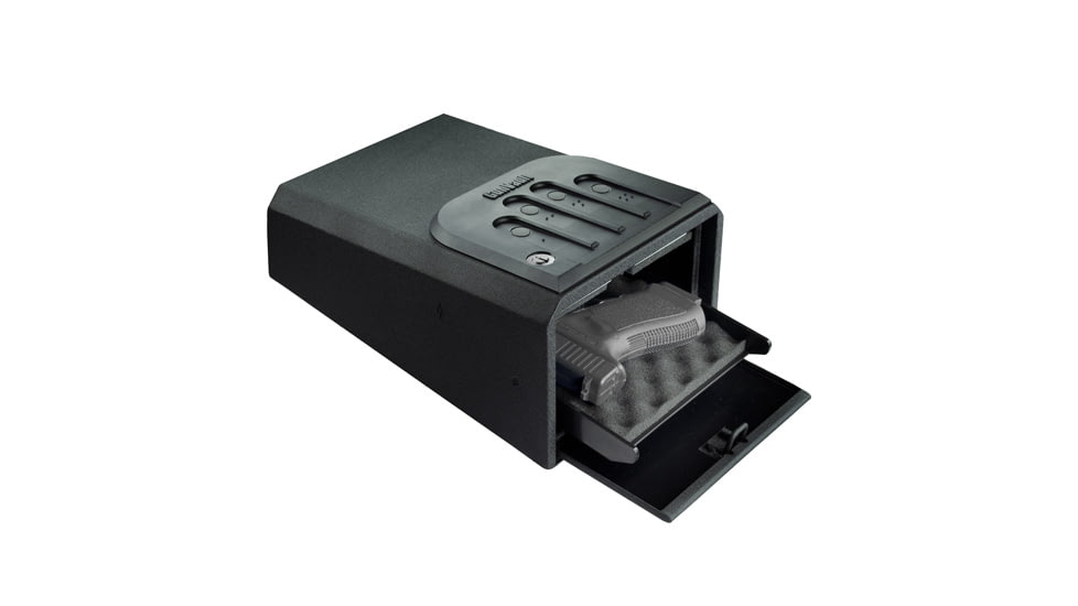 Gunvault GV105019 MiniVault Gun Safe, Illuminated Keypad, Manual Key, GV1050-19