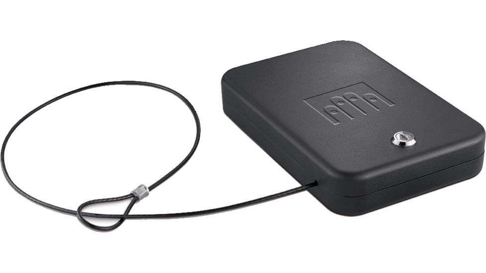 Gunvault Nanovault Portable Hand Gun Safe w/ Key Lock System, 9.5x6.5x1.75in - NV200