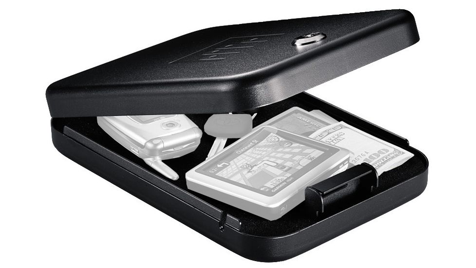 Gunvault Nanovault Portable Hand Gun Safe w/ Key Lock System, 9.5x6.5x1.75in - NV200