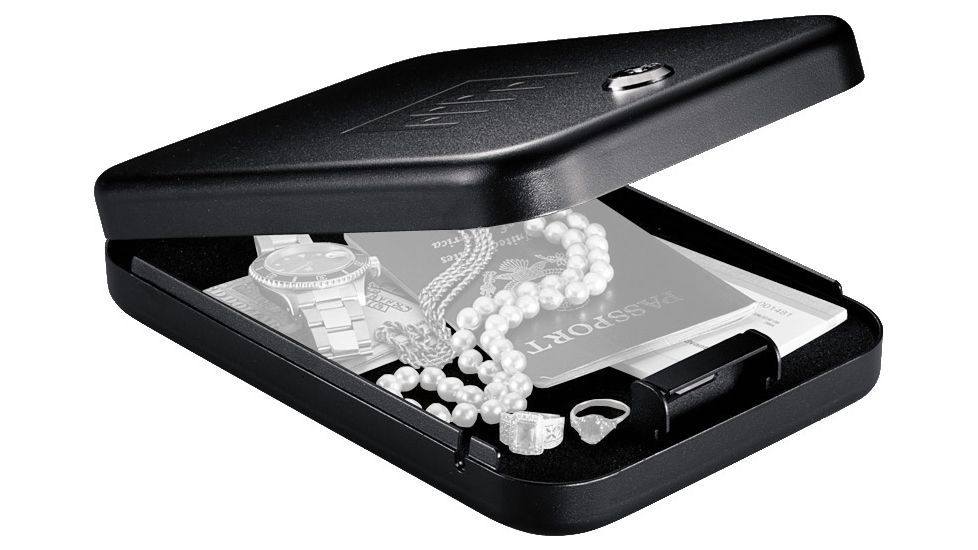 Gunvault Nanovault Portable Hand Gun Safe w/ Key Lock System, 9.5x6.5x1.75in - NV200 