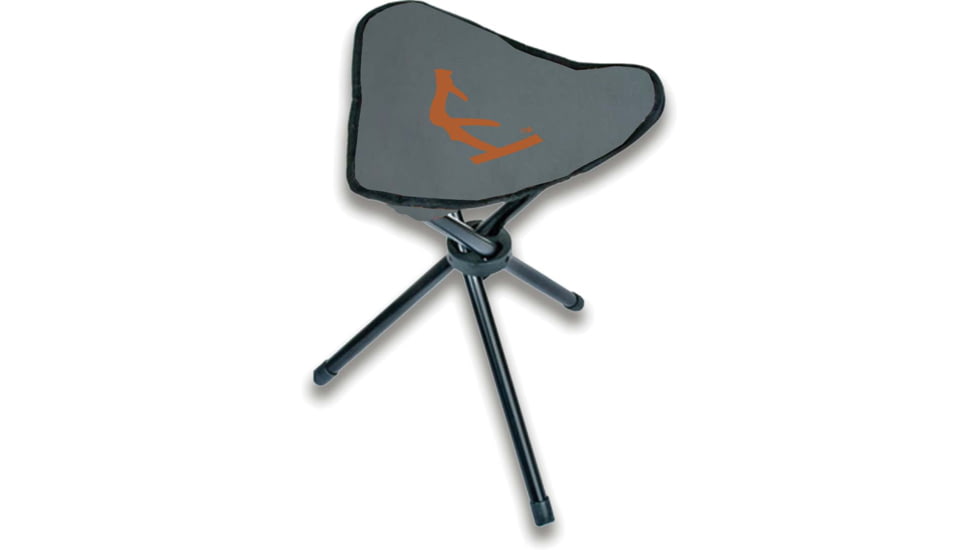 HALF RACK Karrylite Stool, 3-Legged, Grey/Orange, Medium, HR1450