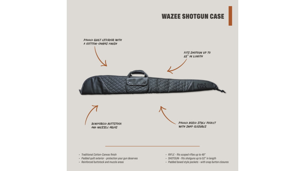 HALF RACK Wazee Long Gun Large Case, Shotgun, Black, HR1002