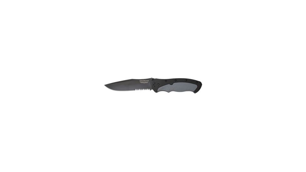 Harley Davidson LFK Folding Knife, Combo Edge, Black Pearl Blade 13220SBP