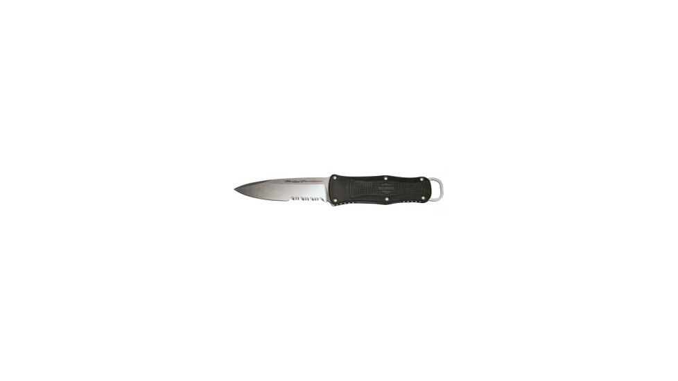 Harley Davidson Nightshift Fixed Blade Knife, Combo Edge, Stonewashed Satin Blade 13410S