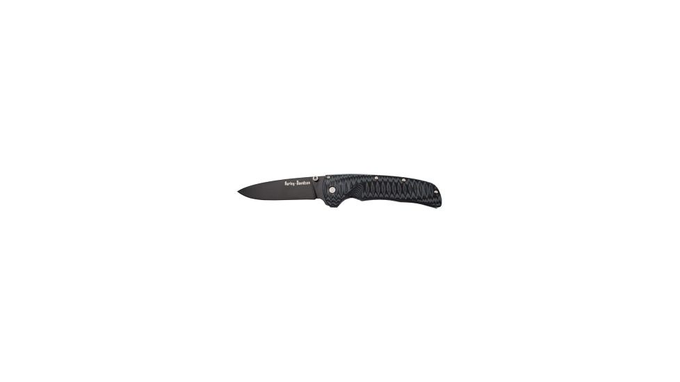Harley Davidson Venom Folding Knife, Plain Edge, BK Blade 13175BK