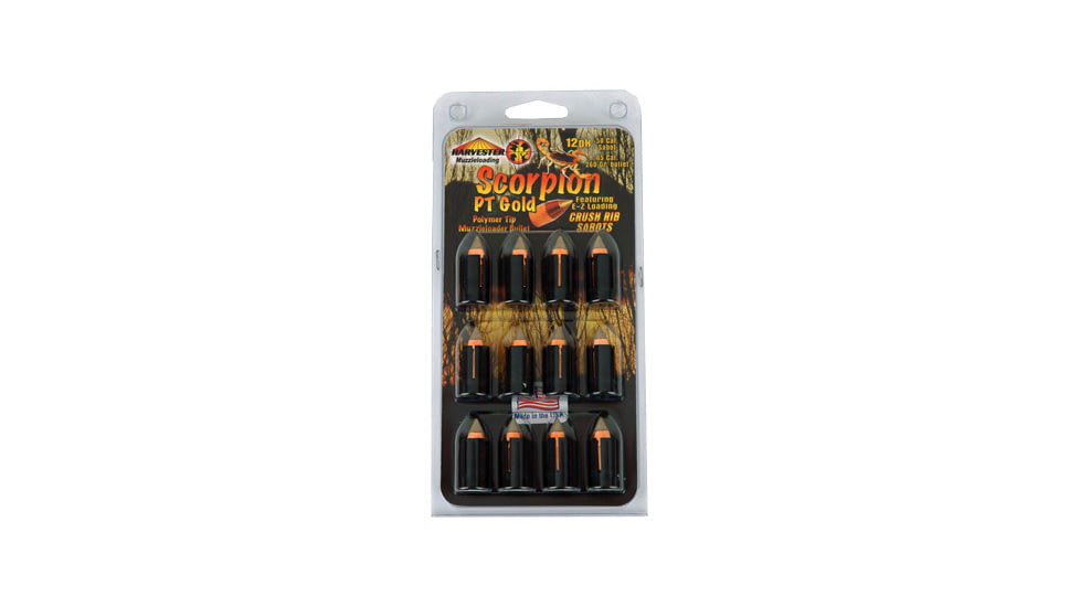 Harvester Scorpion 50 Cal. 260gr .451 Poly Tip Sabot 12pk