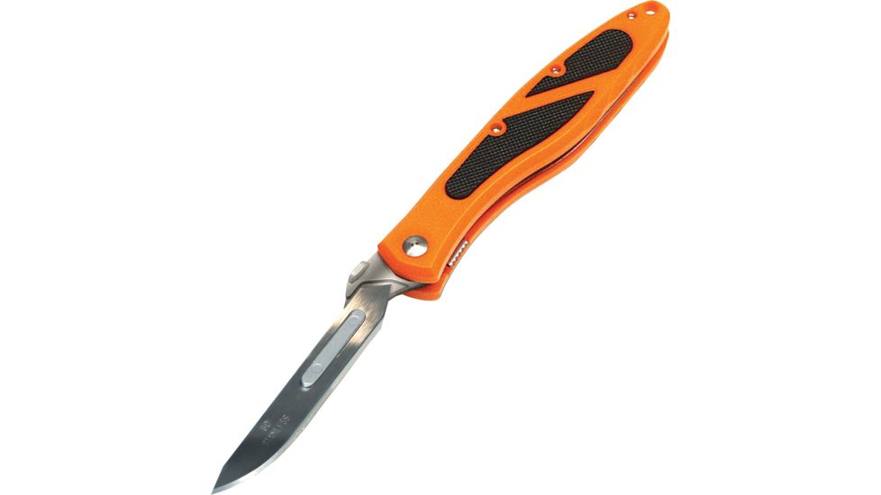 Havalon Piranta-Edge Folding Knife, 2.75in, Skinner Blade, Clampack, Blaze Orange, XTC-60EDGE