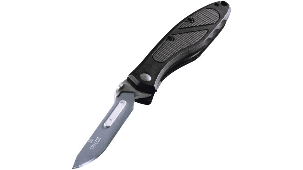Havalon Piranta-Z Folding Knife, 2.75in, Skinner Blade, Clampack, Black, XTC-60Z